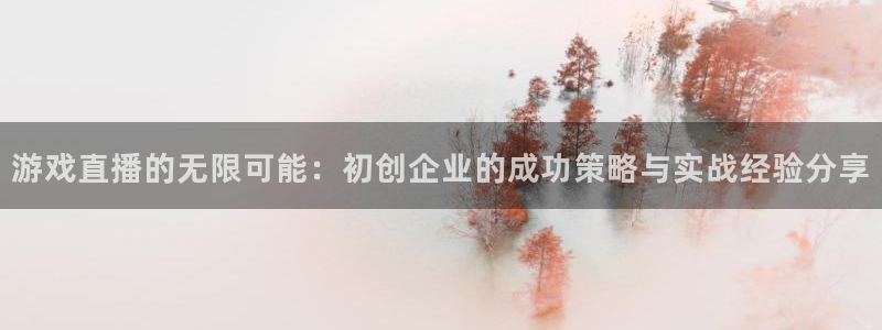 多彩娱乐4开户：游戏直播的无限可能：初创企业的成功策略与实战